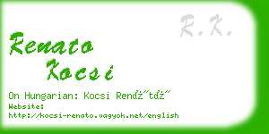 renato kocsi business card